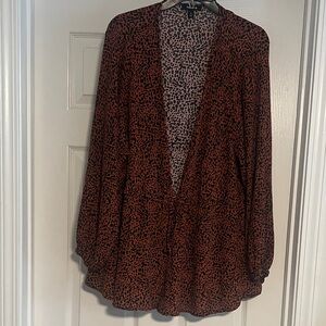 Torrid Leopard Print Open Kimono Top